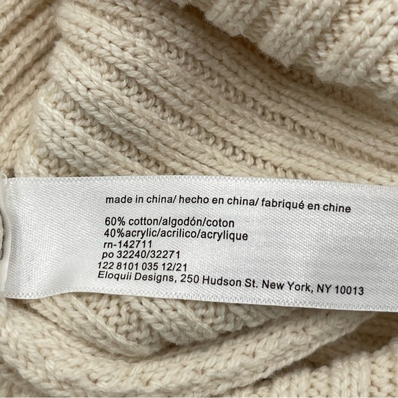 Eloquii Sz 18/20 Sleeveless Sweater Ribbed Midi Dress Cream Neutral Stretchy - Picture 10 of 14